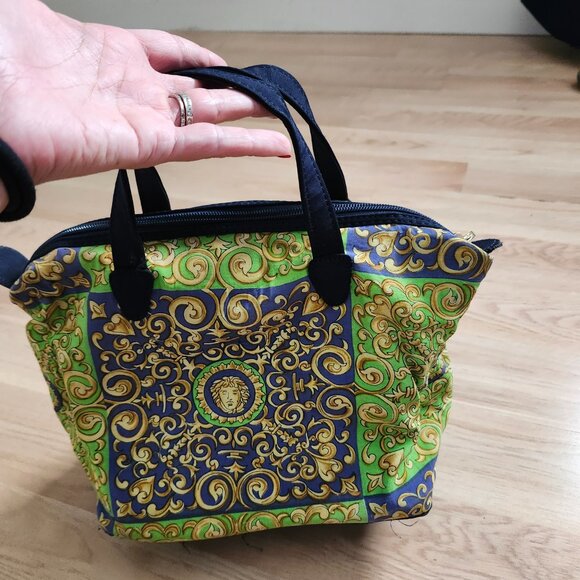 Versace Green and Gold Cosmetic Bag - Picture 2 of 9